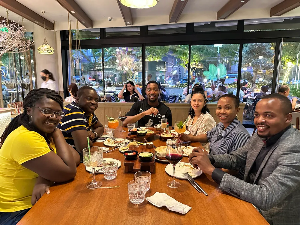 Kenneth at dinner with friends